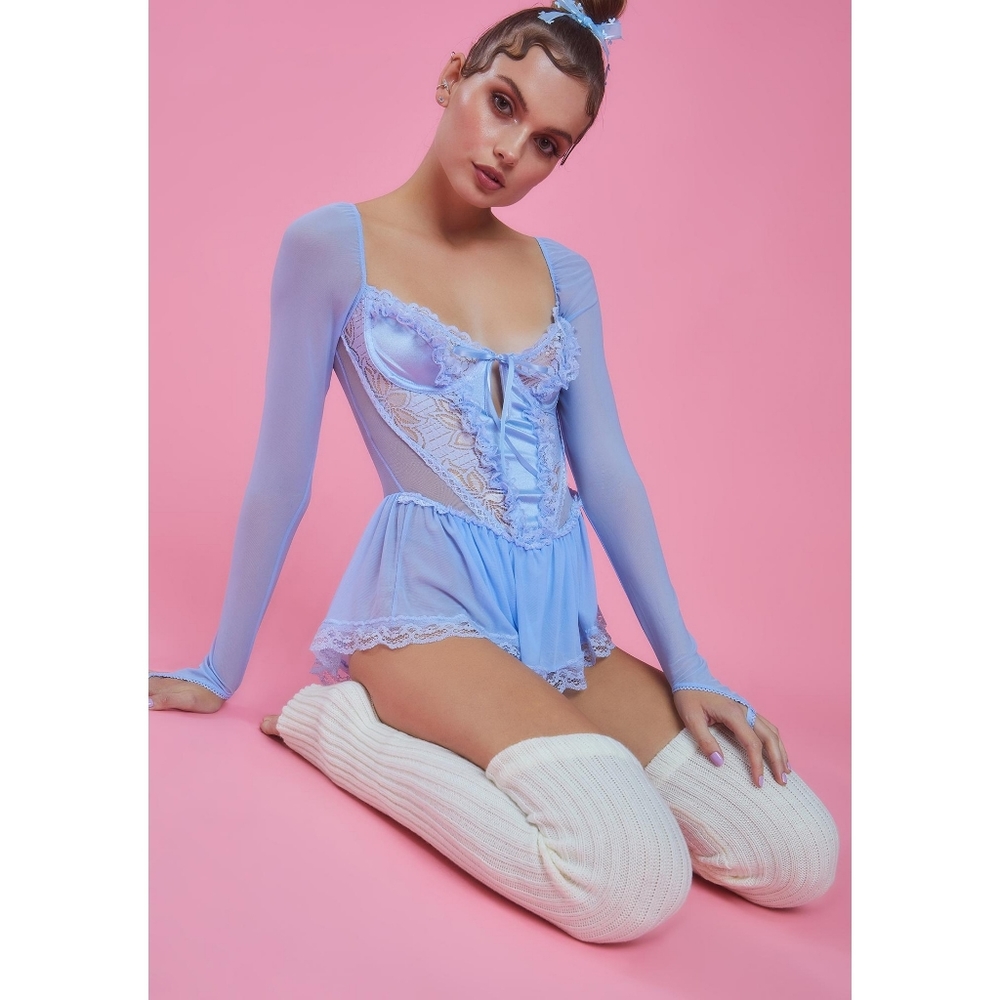 Periwinkle Lace Teddy